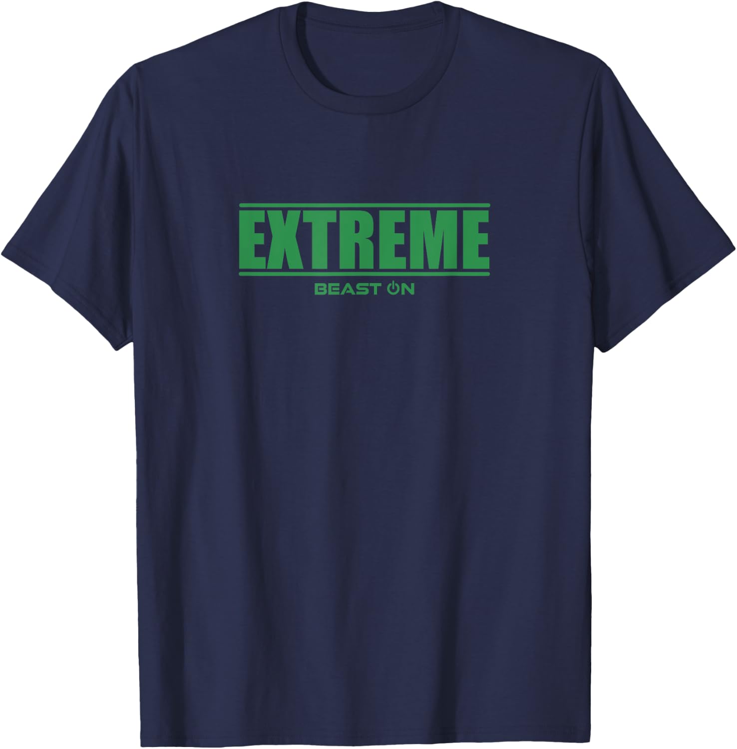Extreme Green Writing Fitness Gym Training Calisthenics T-Shirt - T-Shirt | Navy