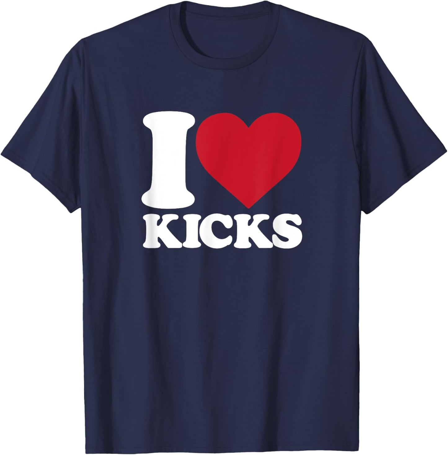 I Love Kicks - I Heart Kicks - Sneaker Collectors T-Shirt - T-Shirt | Navy