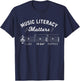 Music Literacy Matters I Like To Eat Puppies Musical Notes T-Shirt - T-Shirt | Navy