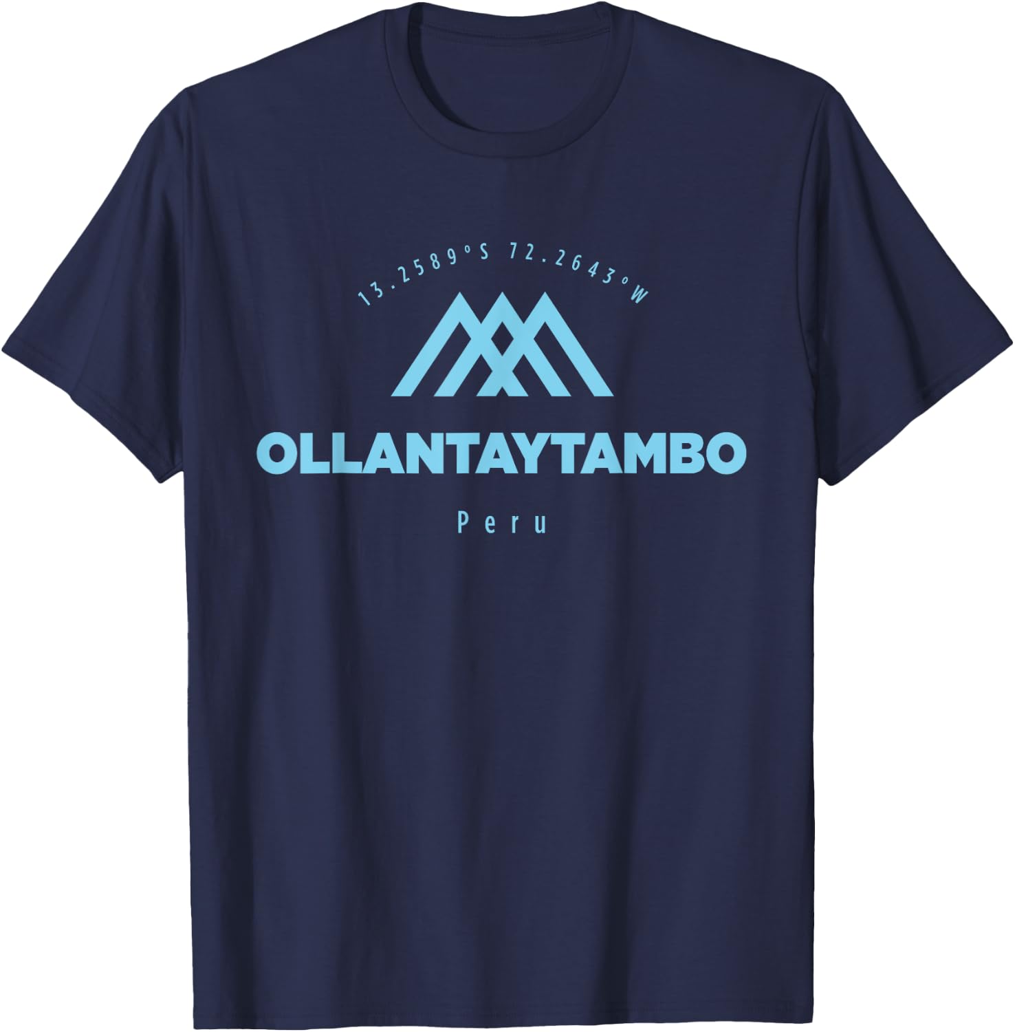 Ollantaytambo Mountain Vacation Skiing Peru T-Shirt - T-Shirt | Navy