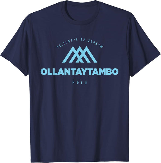 Ollantaytambo Mountain Vacation Skiing Peru T-Shirt - T-Shirt | Navy