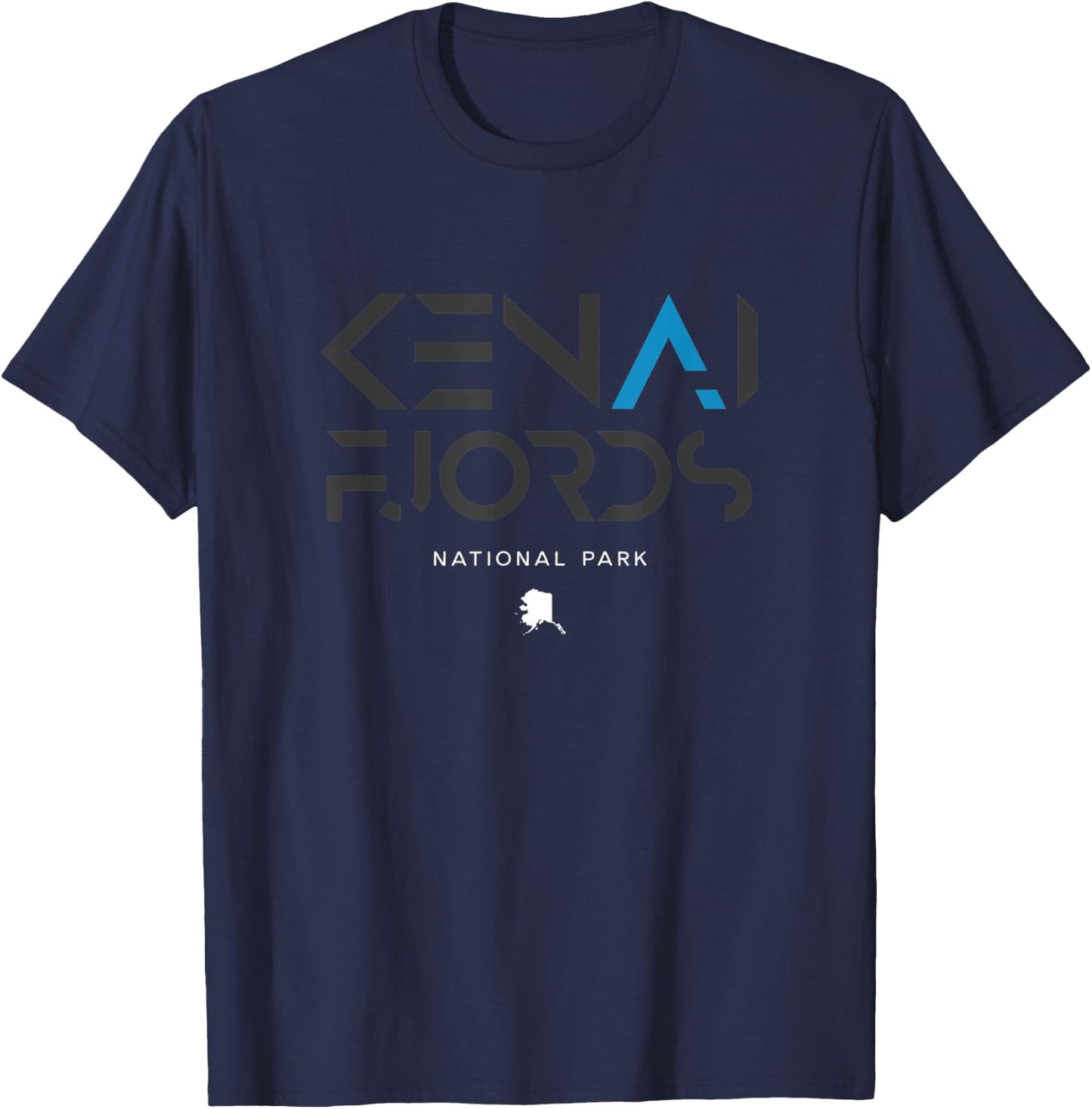 Kenai Fjords National Park Alaska Tonal Retro Vintage T-Shirt - T-Shirt | Navy