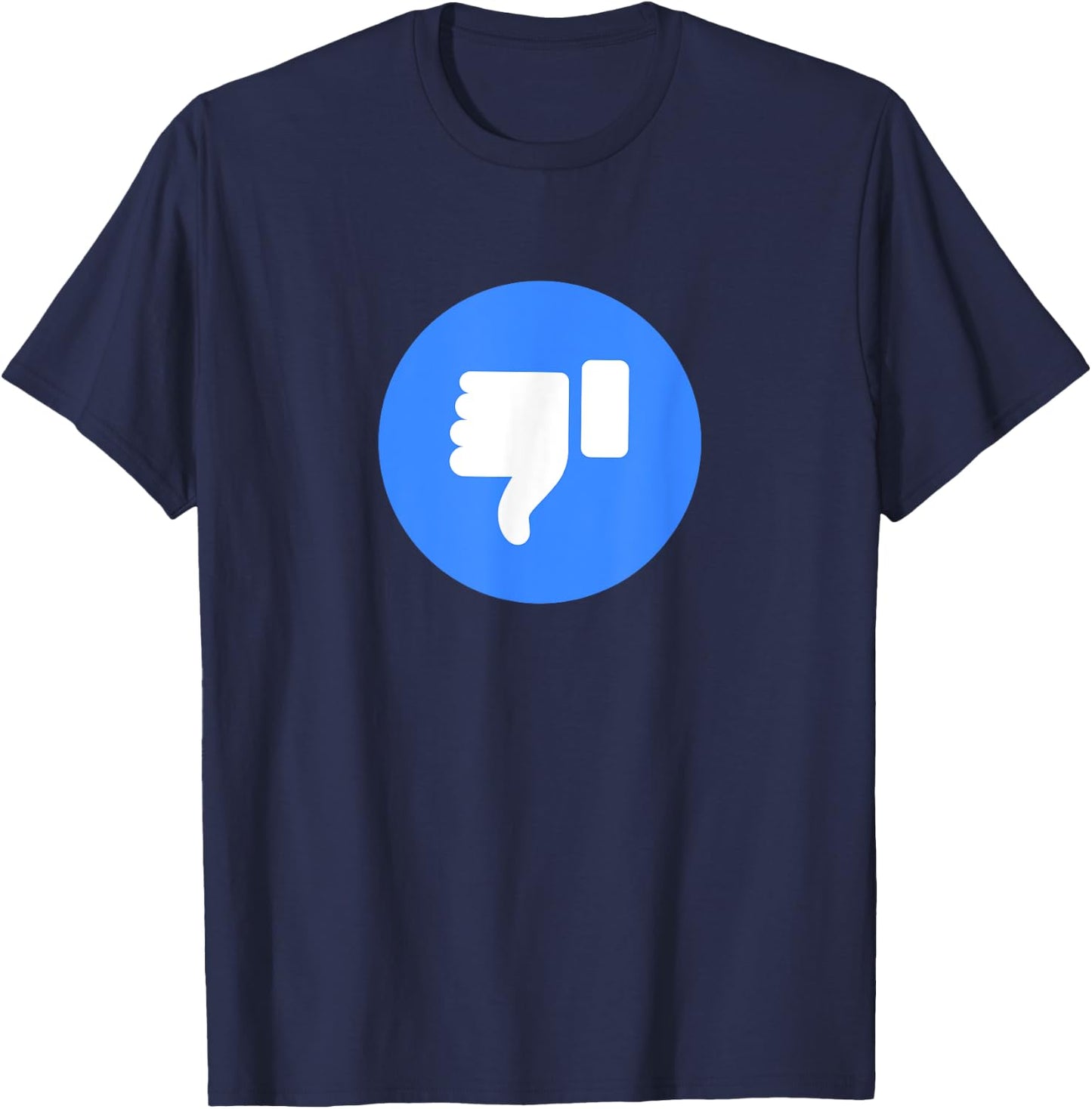 Thumbs Down Dislike Like Face Book Icon T-Shirt - T-Shirt | Navy