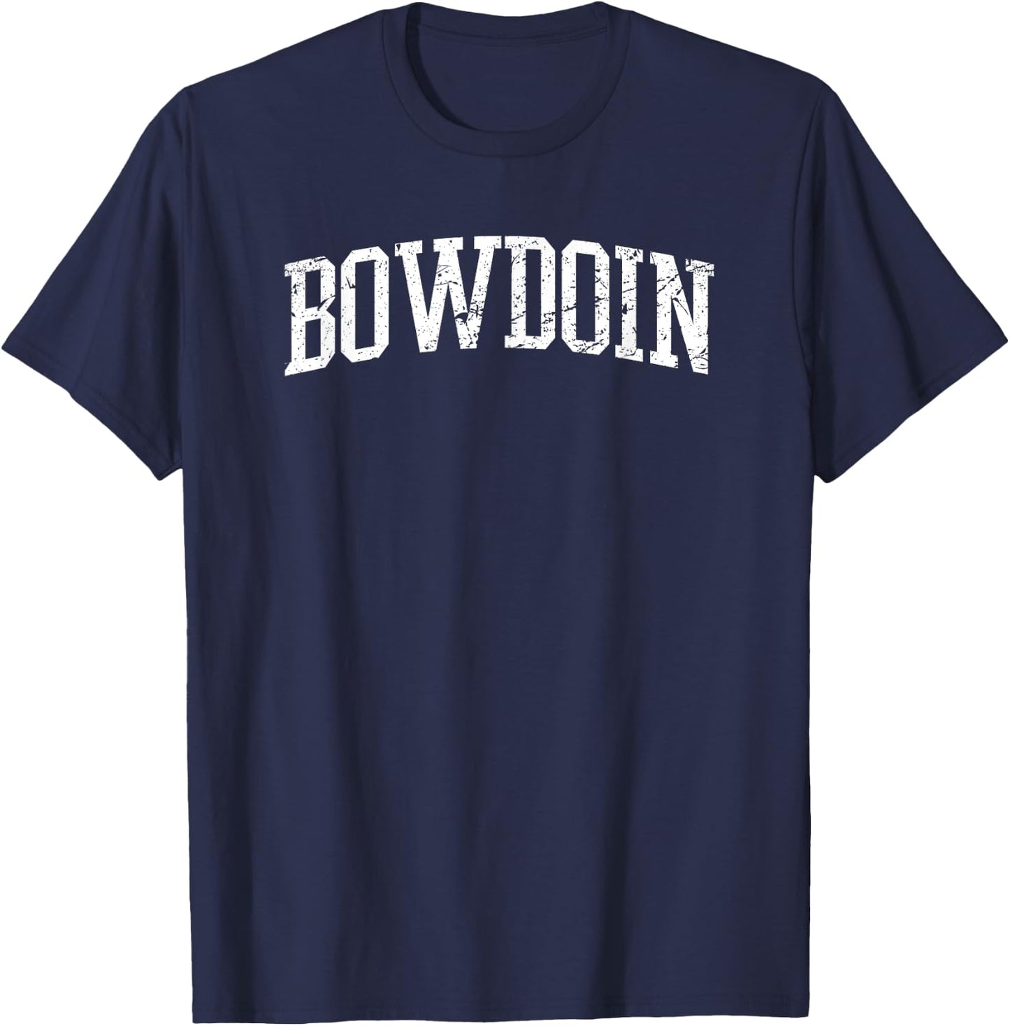 Bowdoin, Maine - Throwback Design - Vintage Worn Classic T-Shirt - T-Shirt | Navy