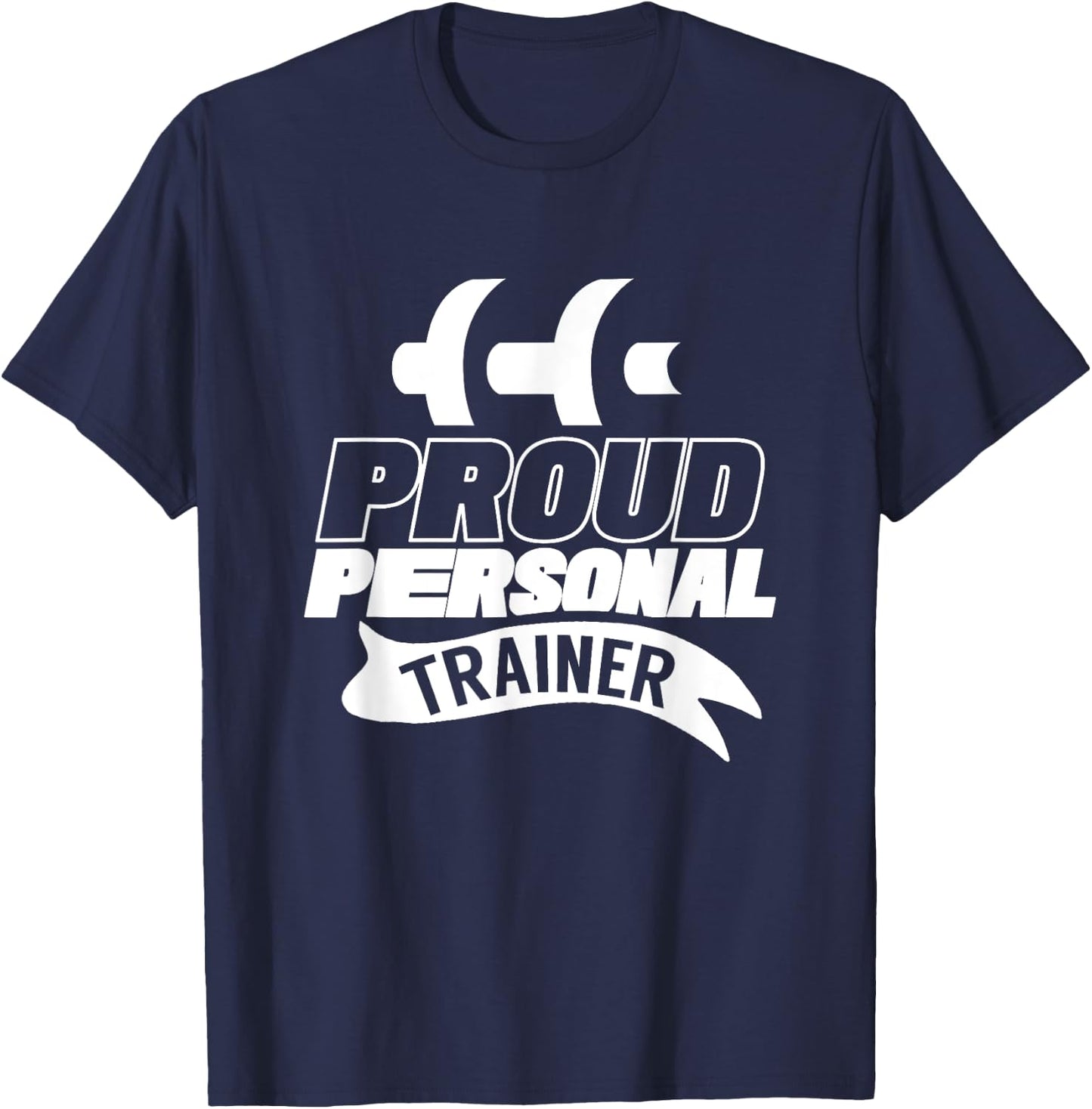 Proud Personal Trainer Instructor Fitness Coach Workout T-Shirt - T-Shirt | Navy
