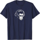Intense Chimp & Headphones Chimpanzee Wildlife Lover T-Shirt - T-Shirt | Navy