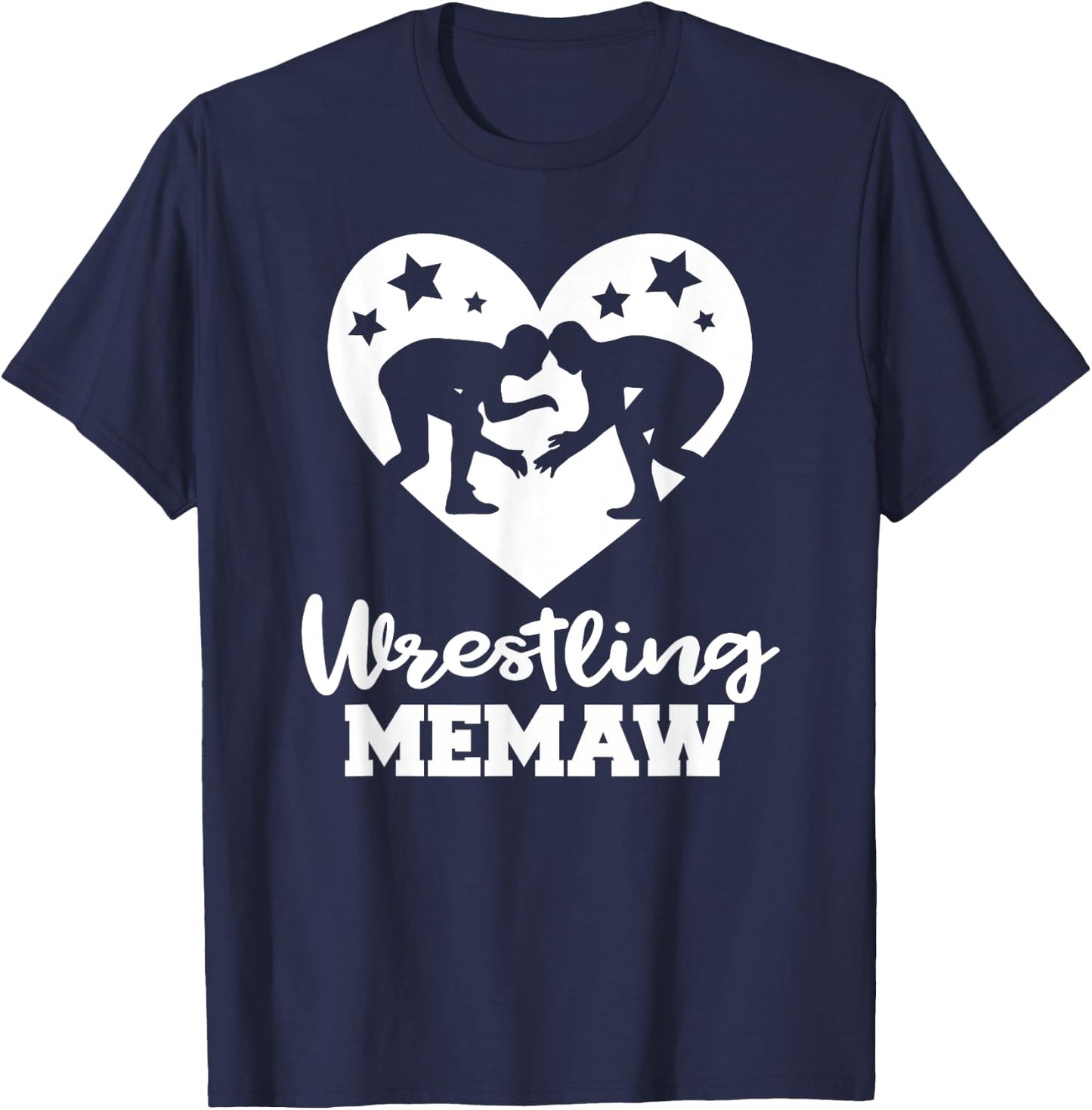 Wrestling Memaw Funny Wrestler Athlete Memaw T-Shirt - T-Shirt | Navy
