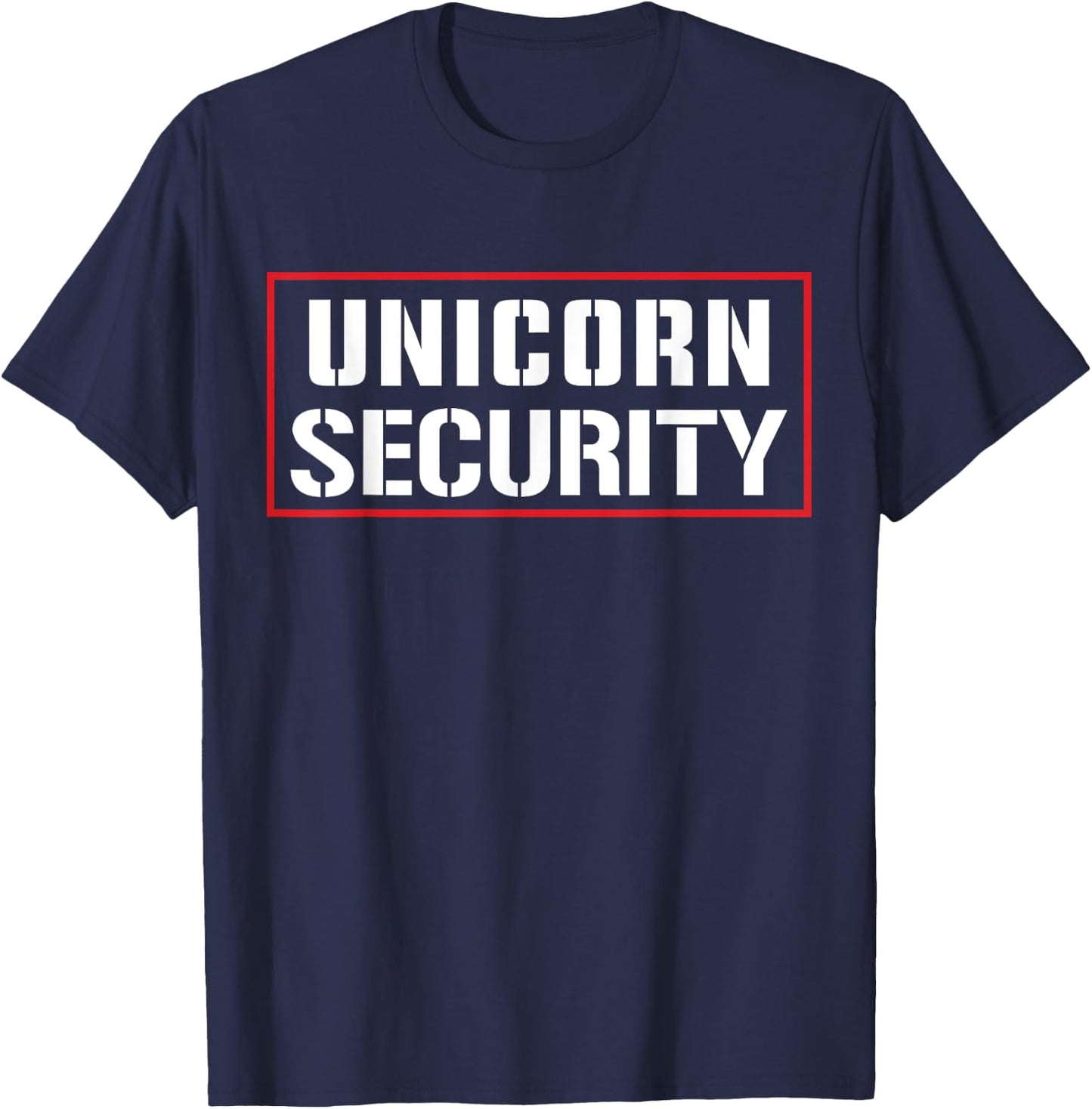 Halloween Dad Mom Daughter Adult Costume, Unicorn Security T-Shirt - T-Shirt | Navy
