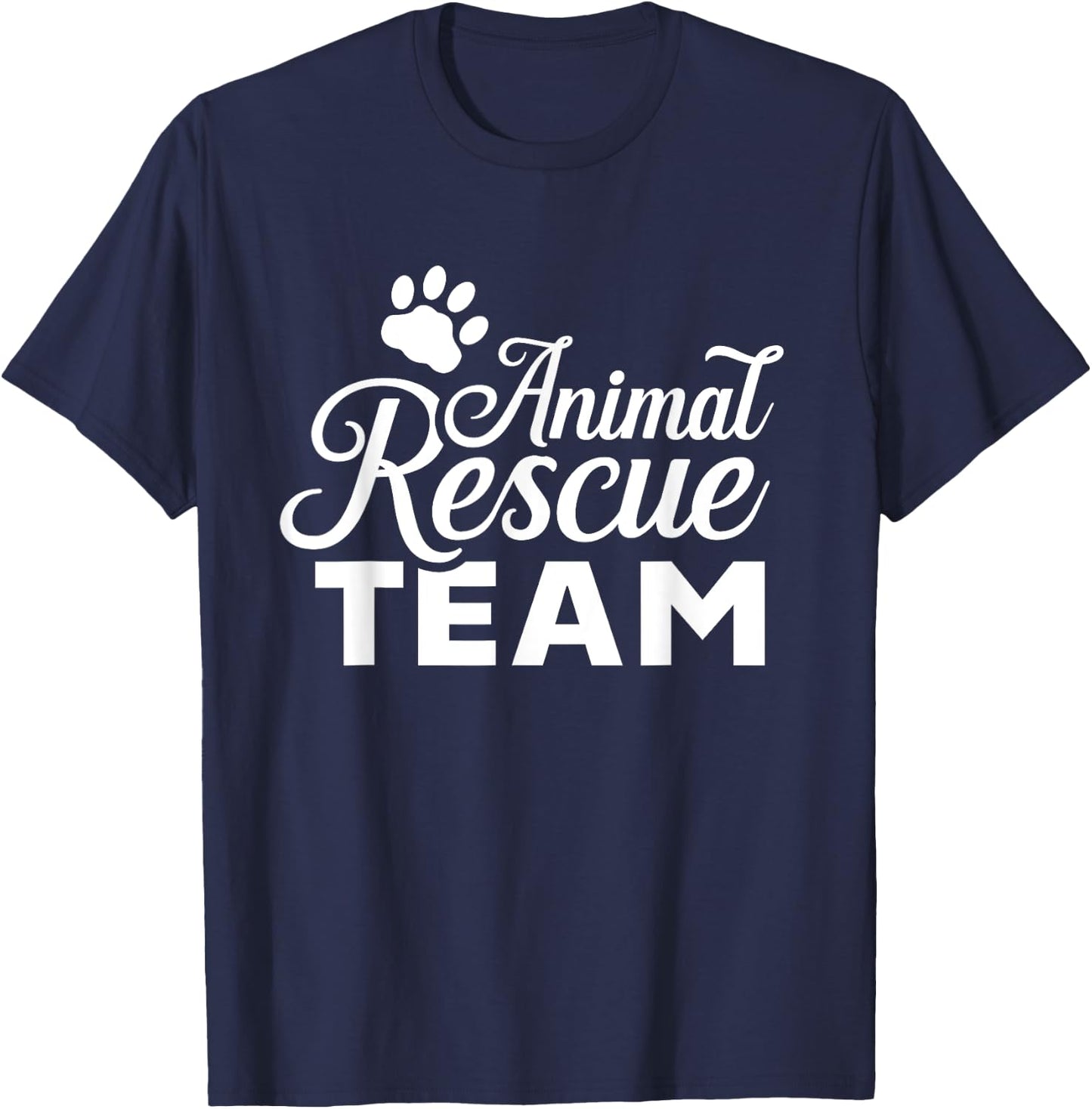 Animal Rescue Team Animals Save Rescuer Saving T-Shirt - T-Shirt | Navy