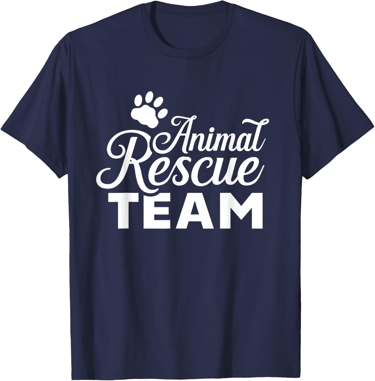 Animal Rescue Team Animals Save Rescuer Saving T-Shirt - T-Shirt | Navy