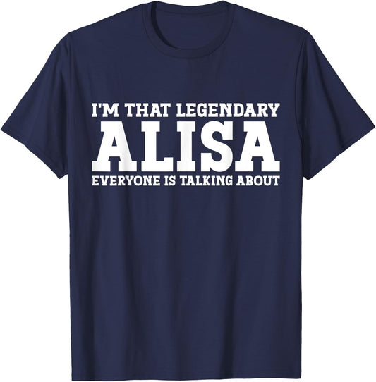 Alisa Personal Name Women Girl Funny Alisa T-Shirt - T-Shirt | Navy