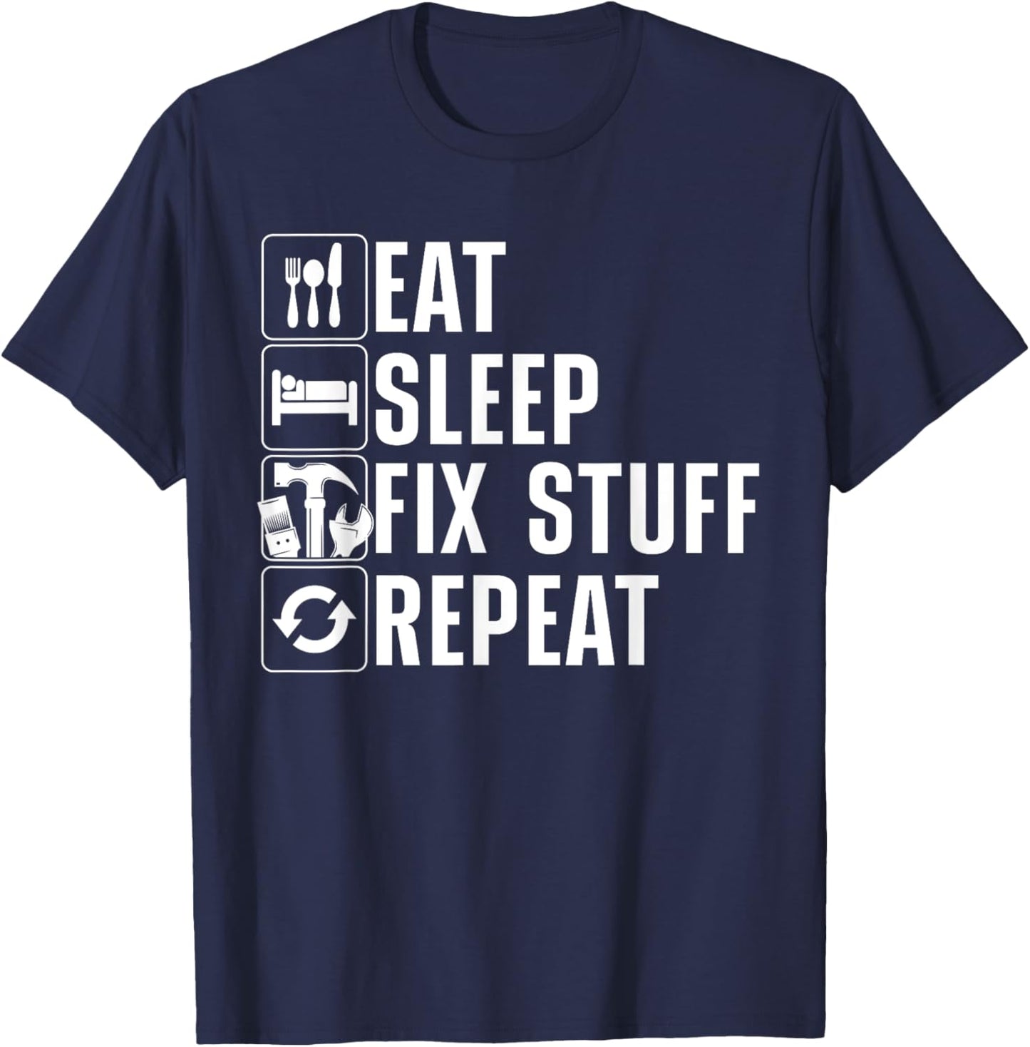 Cool Handyman Women Maintenance Mechanic Electrician T-Shirt - T-Shirt | Navy