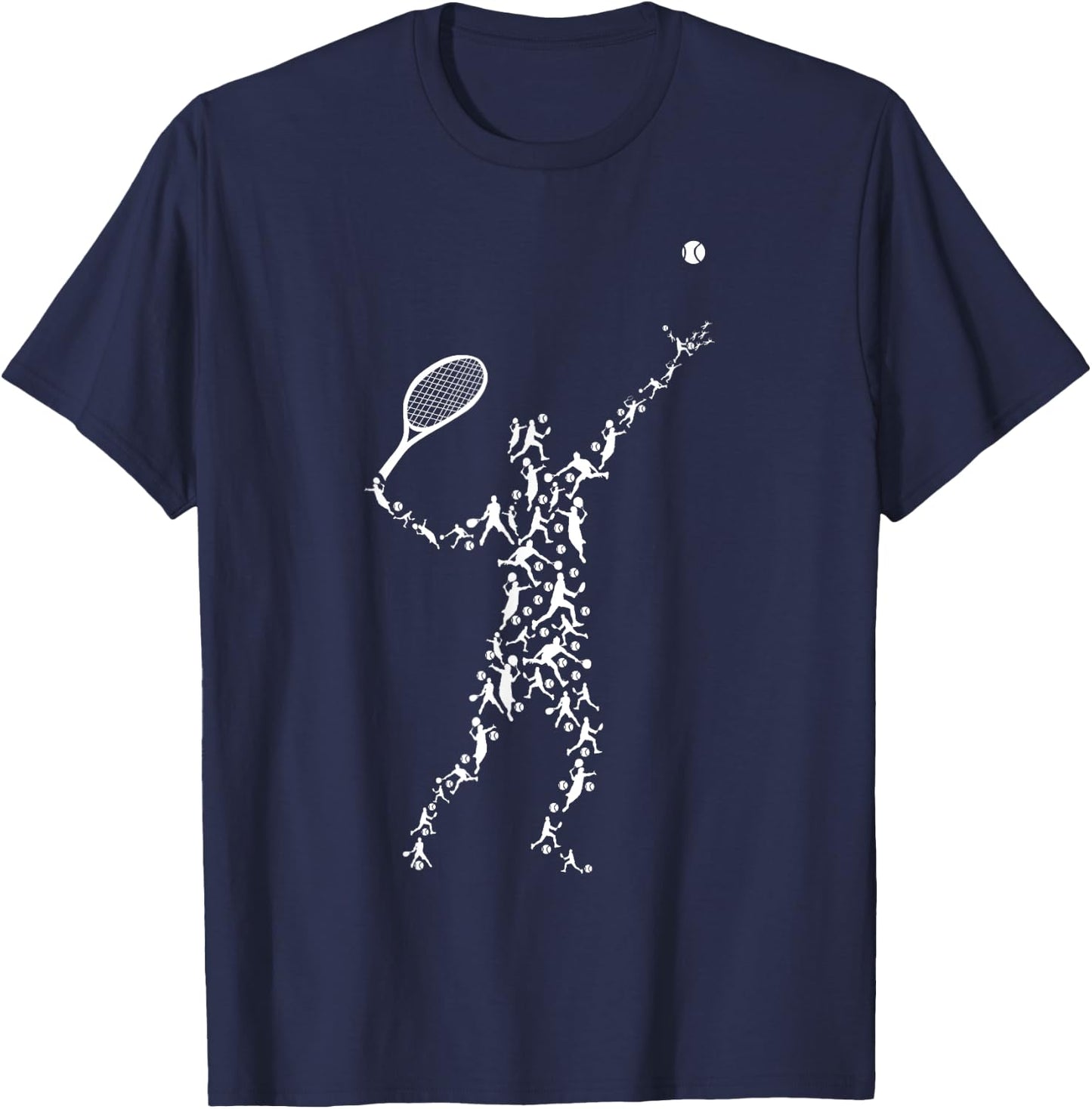 Tennis Positions Player Balls Funny Racket Game Outfit T-Shirt - T-Shirt | Navy