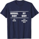 Water and Chocolate Milk Body Percentage Funny Milkaholic T-Shirt - T-Shirt | Navy