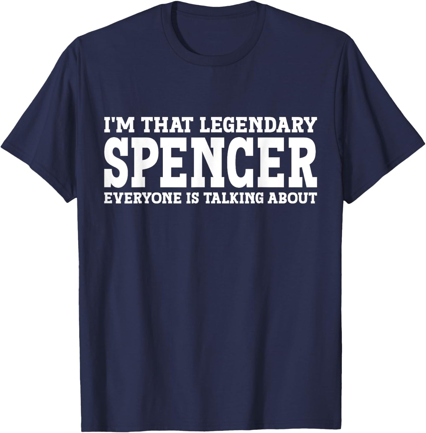 Spencer Surname Funny Team Family Last Name Spencer T-Shirt - T-Shirt | Navy