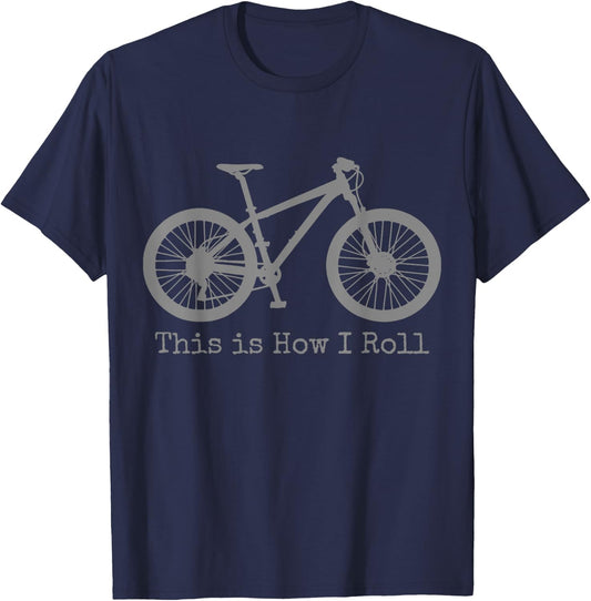 Mountain Bike Biking MTB Bicycle Cyclist Cycling Funny T-Shirt - T-Shirt | Navy
