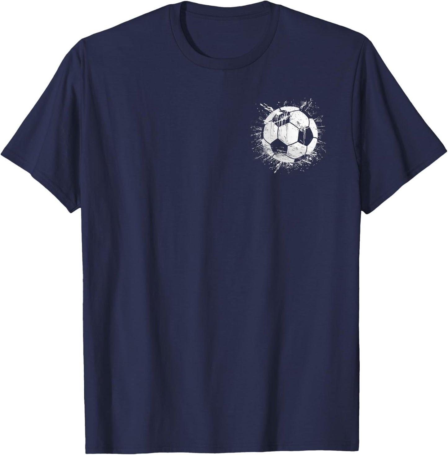 Soccer Ball Sport Stylish Design T-Shirt - T-Shirt | Navy