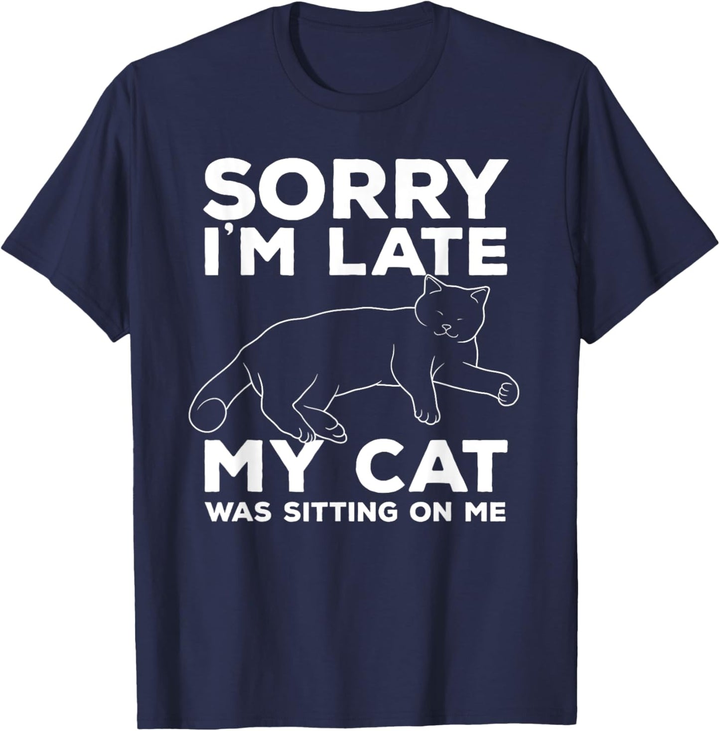 Cute Cat Women Cat Joke Kitten Pet New Feline Animal T-Shirt - T-Shirt | Navy