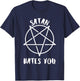 Satan Hates You Five Pointed Star T-Shirt - T-Shirt | Navy