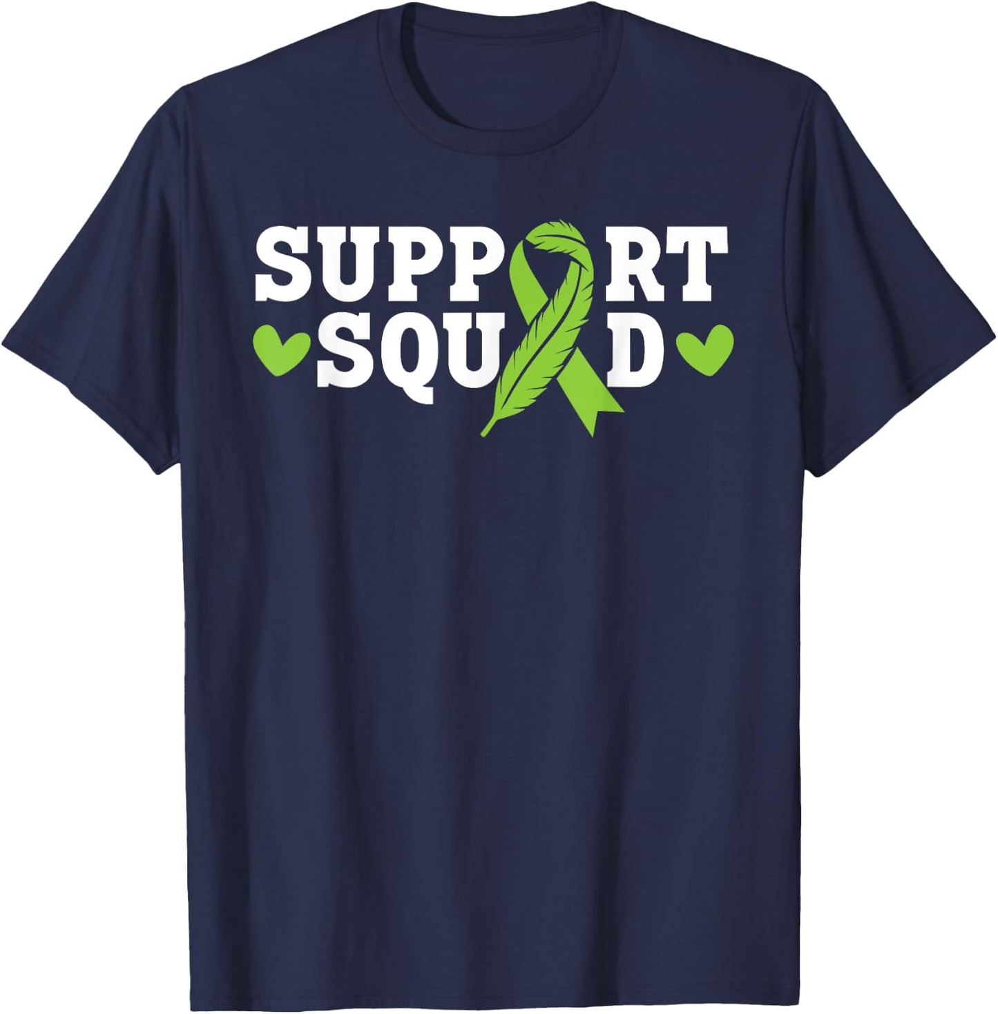 Support Squad Beat Cancer Non-Hodgkin Lymphoma Awareness T-Shirt - T-Shirt | Navy