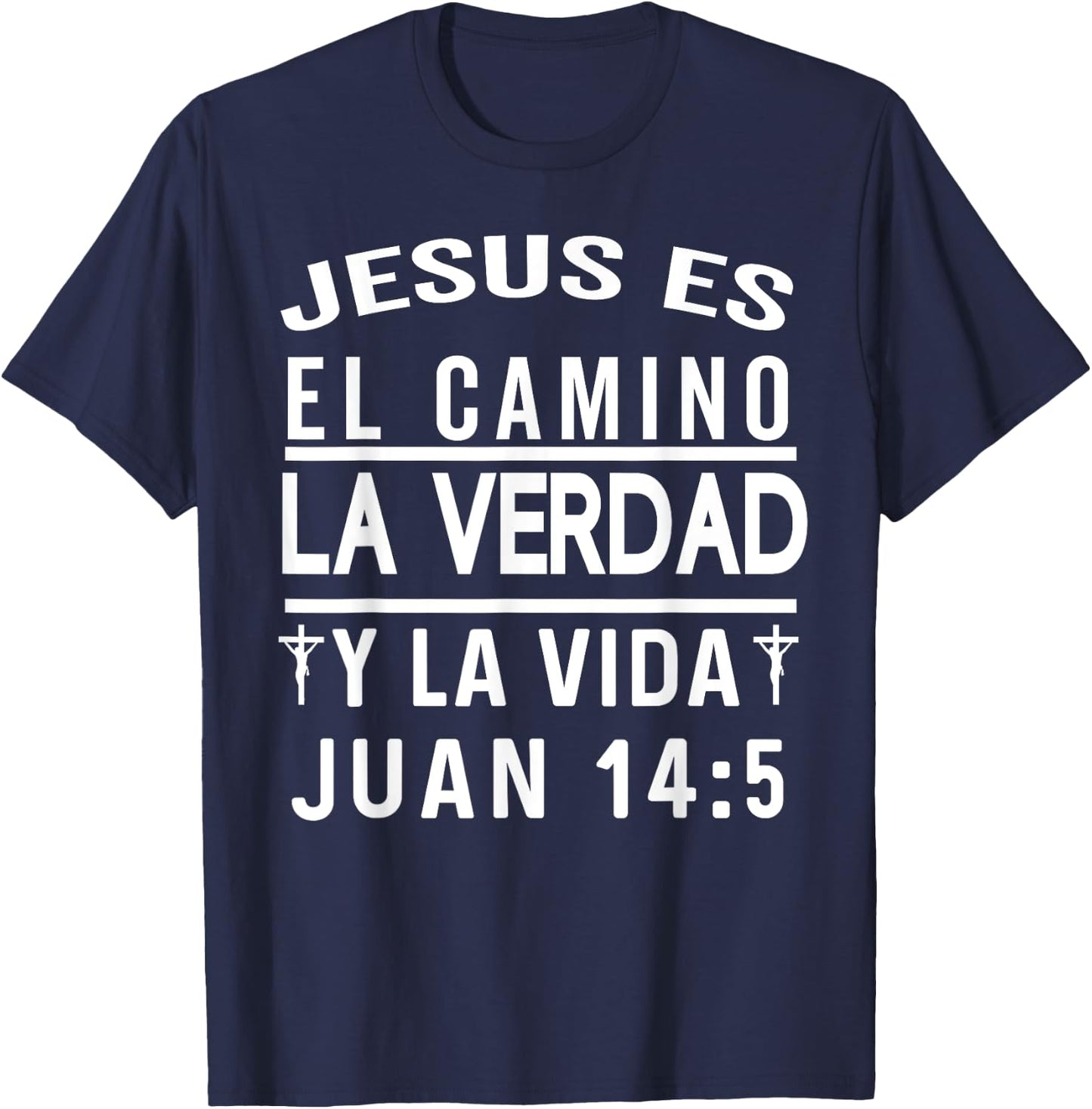 Camiseta Cristiana Para Mujer Y Hombre En Espanol Cristiano T-Shirt - T-Shirt | Navy