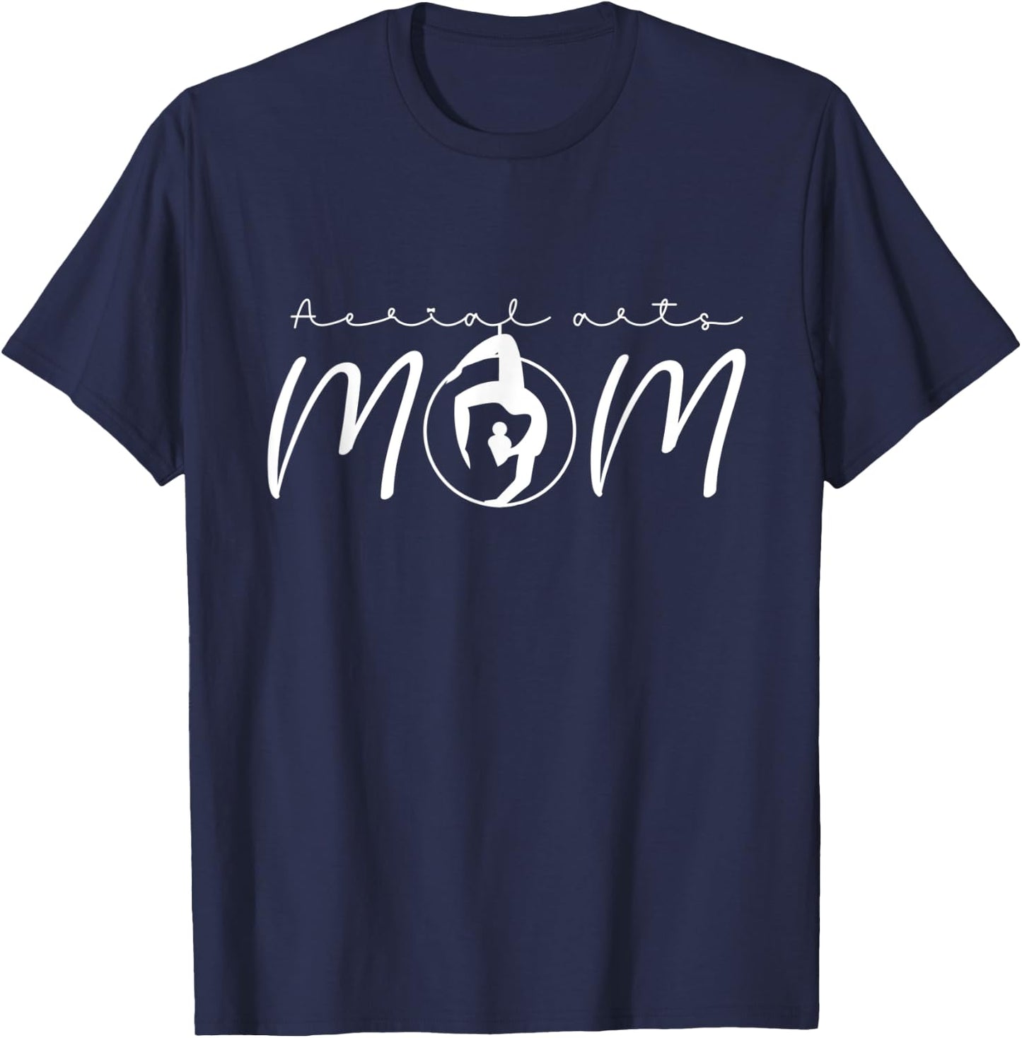 Gymnastics Aerial Arts Mom Recital or Competition Team T-Shirt - T-Shirt | Navy