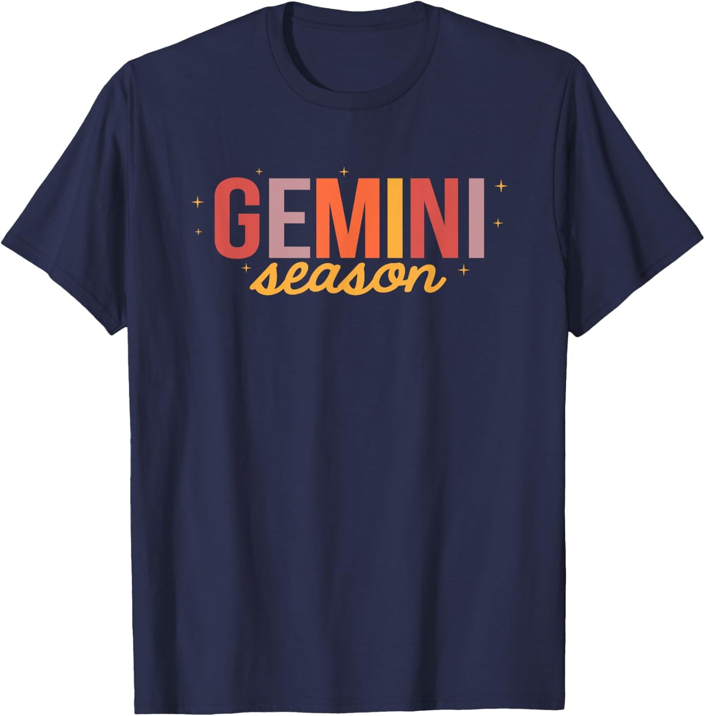 Gemini Season Zodiac Horoscope Astrology May June Birthday T-Shirt - T-Shirt | Navy