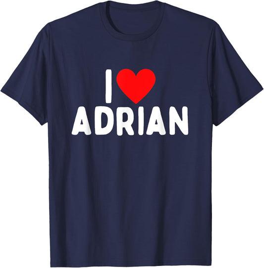 I Love Adrian T-Shirt - T-Shirt | Navy