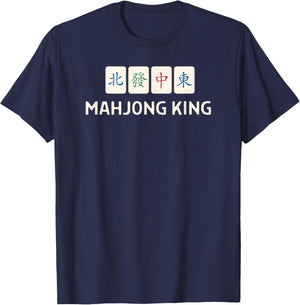 Mahjong King Quote Outfit Men T-Shirt - T-Shirt | Navy