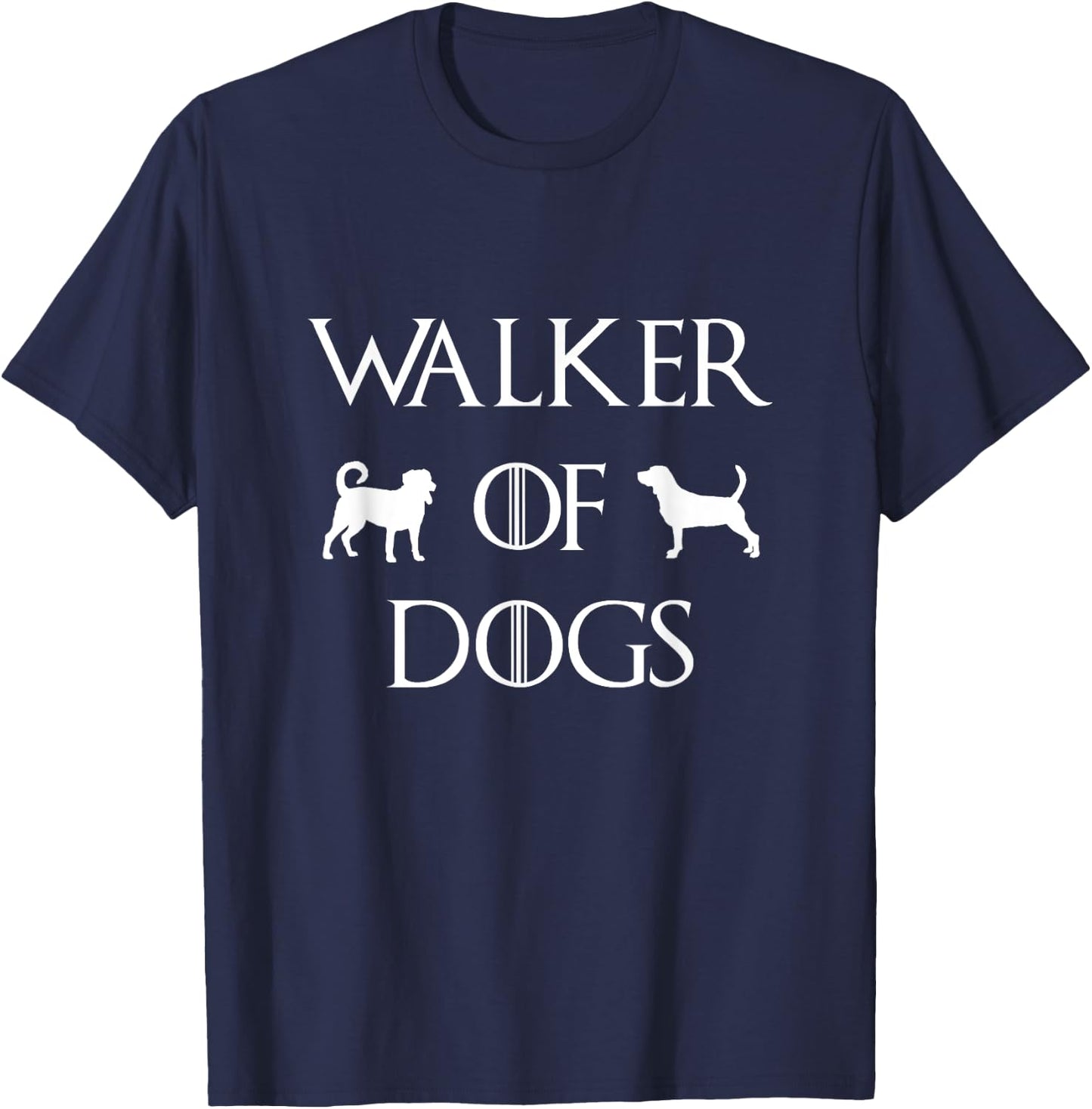 Walker Of Dogs Pet Sitter Watcher Professional Dog Trainer T-Shirt - T-Shirt | Navy