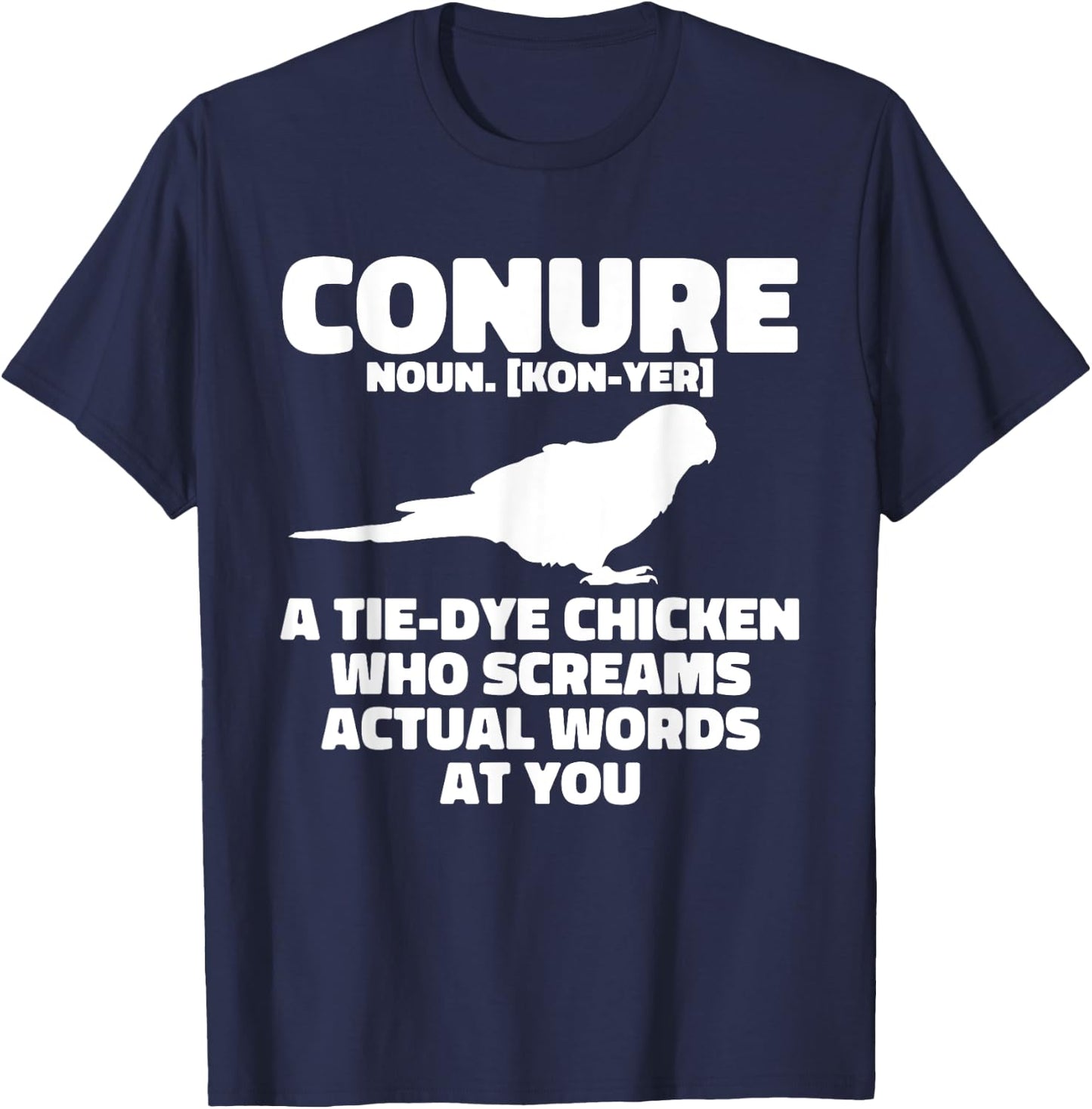 Green Cheek Conure Definition Parrot Bird Sun Conure T-Shirt - T-Shirt | Navy