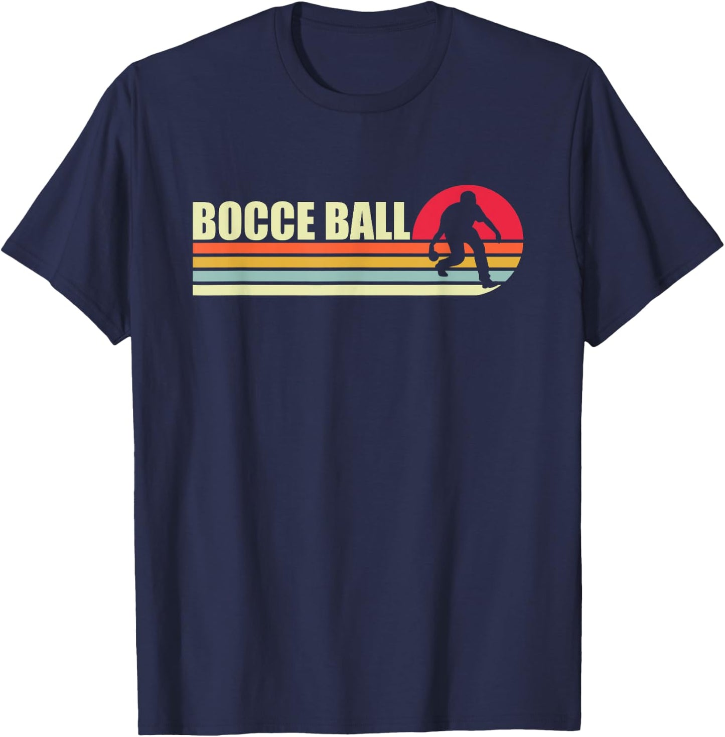 Bocce ball boules sports bocce banner retro design T-Shirt - T-Shirt | Navy