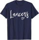 Lancers High School Lancers Sports Team Women's Lancers T-Shirt - T-Shirt | Navy
