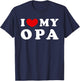 I Love My Opa, I Heart My Opa T-Shirt - T-Shirt | Navy