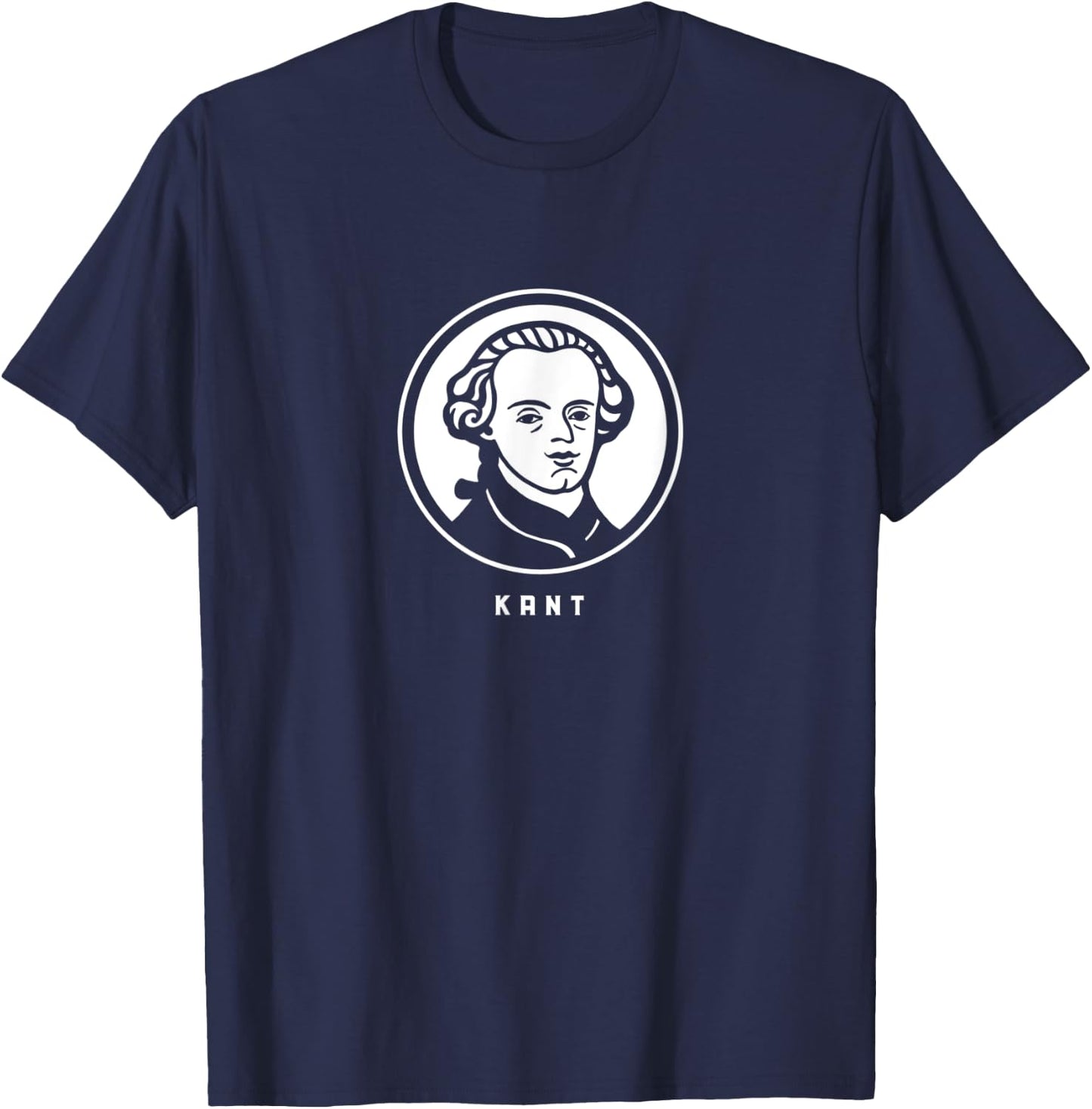 Immanuel Kant. Stylized portrait of a great philosopher T-Shirt - T-Shirt | Navy