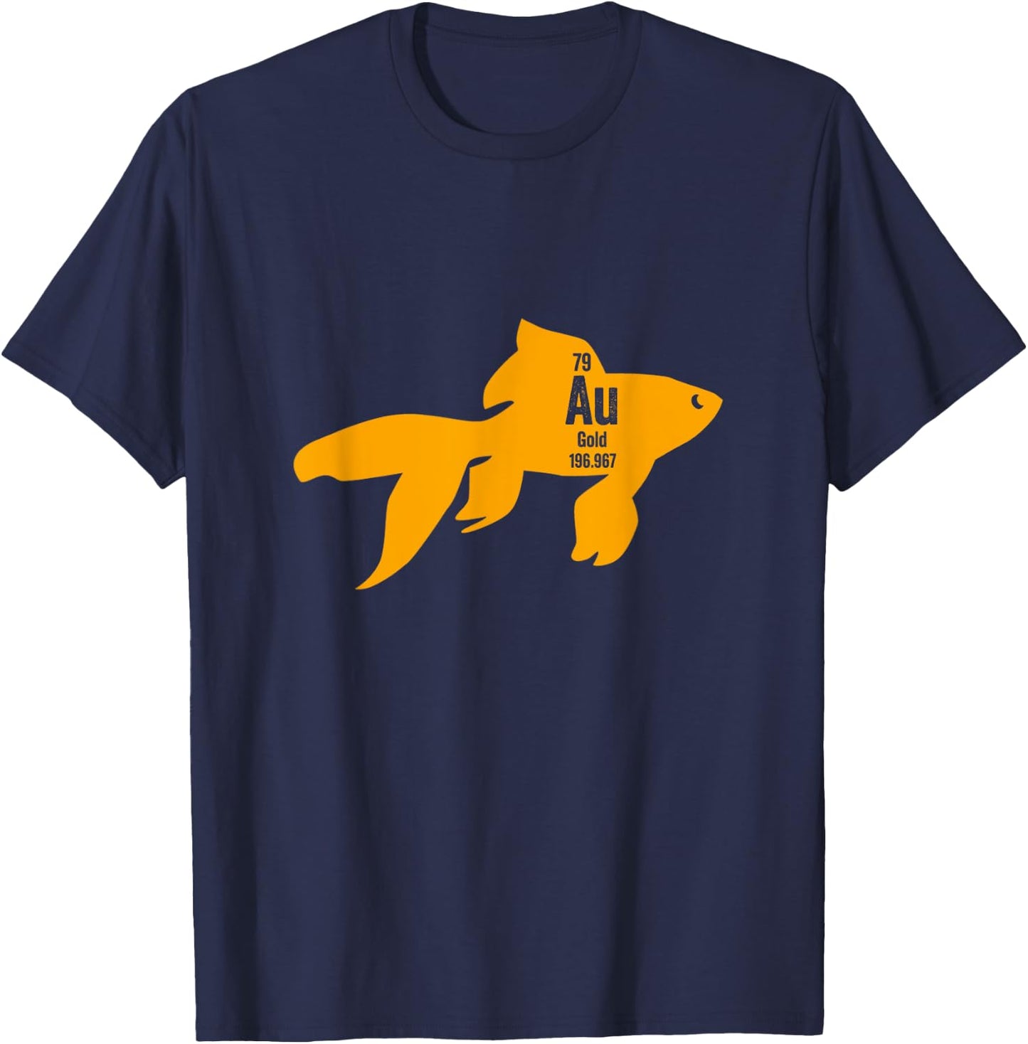 Funny Au Fish Chemistry Gold Element T-Shirt - T-Shirt | Navy