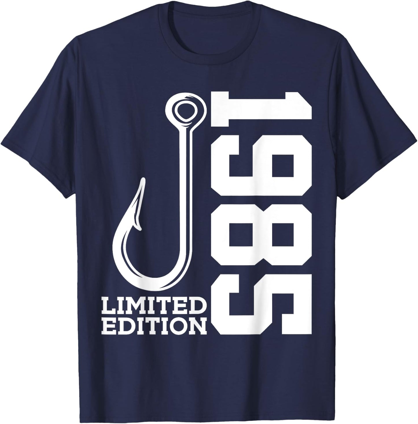 Angler 40th Birthday Fishing Limited Edition 1985 T-Shirt - T-Shirt | Navy