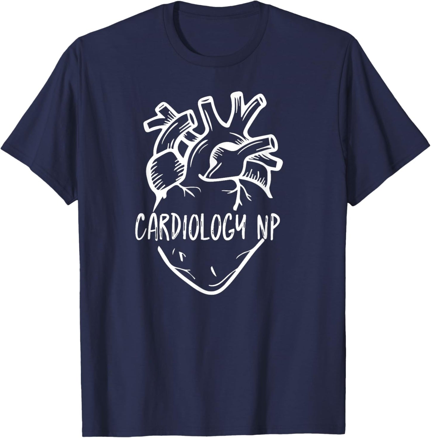 Cardiology NP Cardiology Nurse Practitioner Anatomical Heart T-Shirt - T-Shirt | Navy