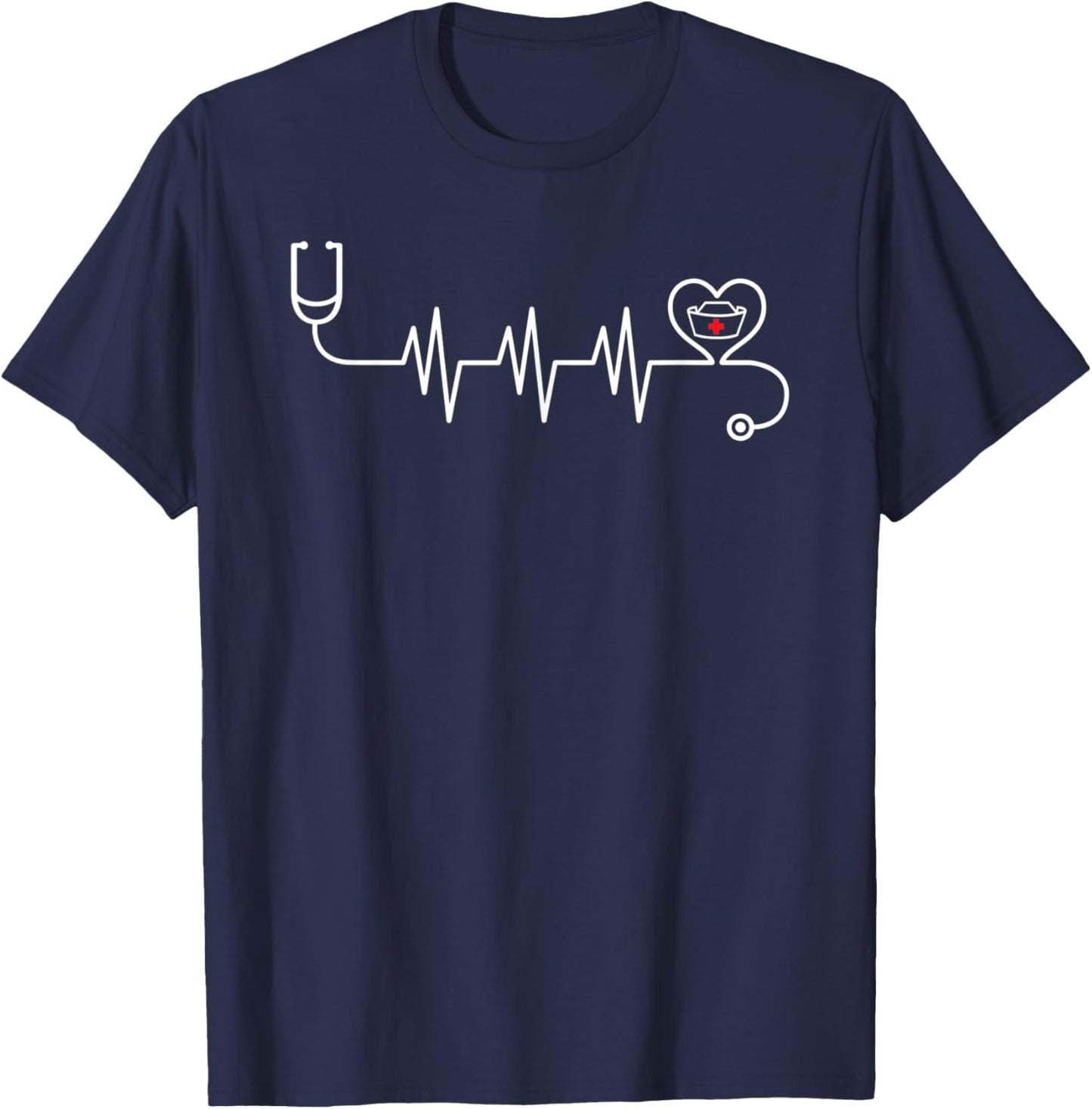 Nurse Paramedic Stethoscope T-Shirt - T-Shirt | Navy