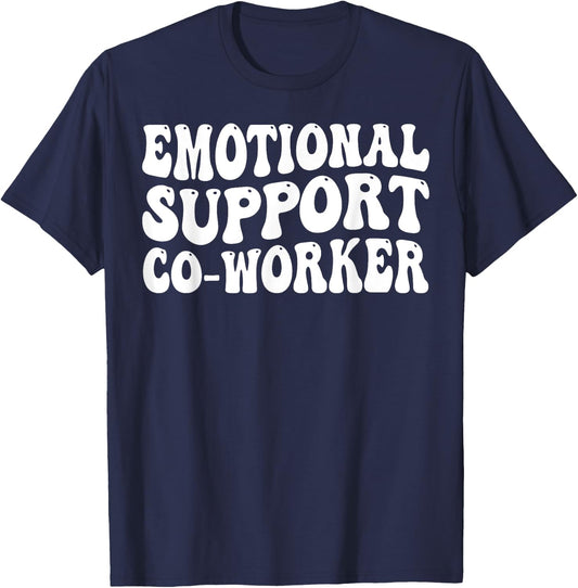 Emotional Support Co-worker T-Shirt - T-Shirt | Navy