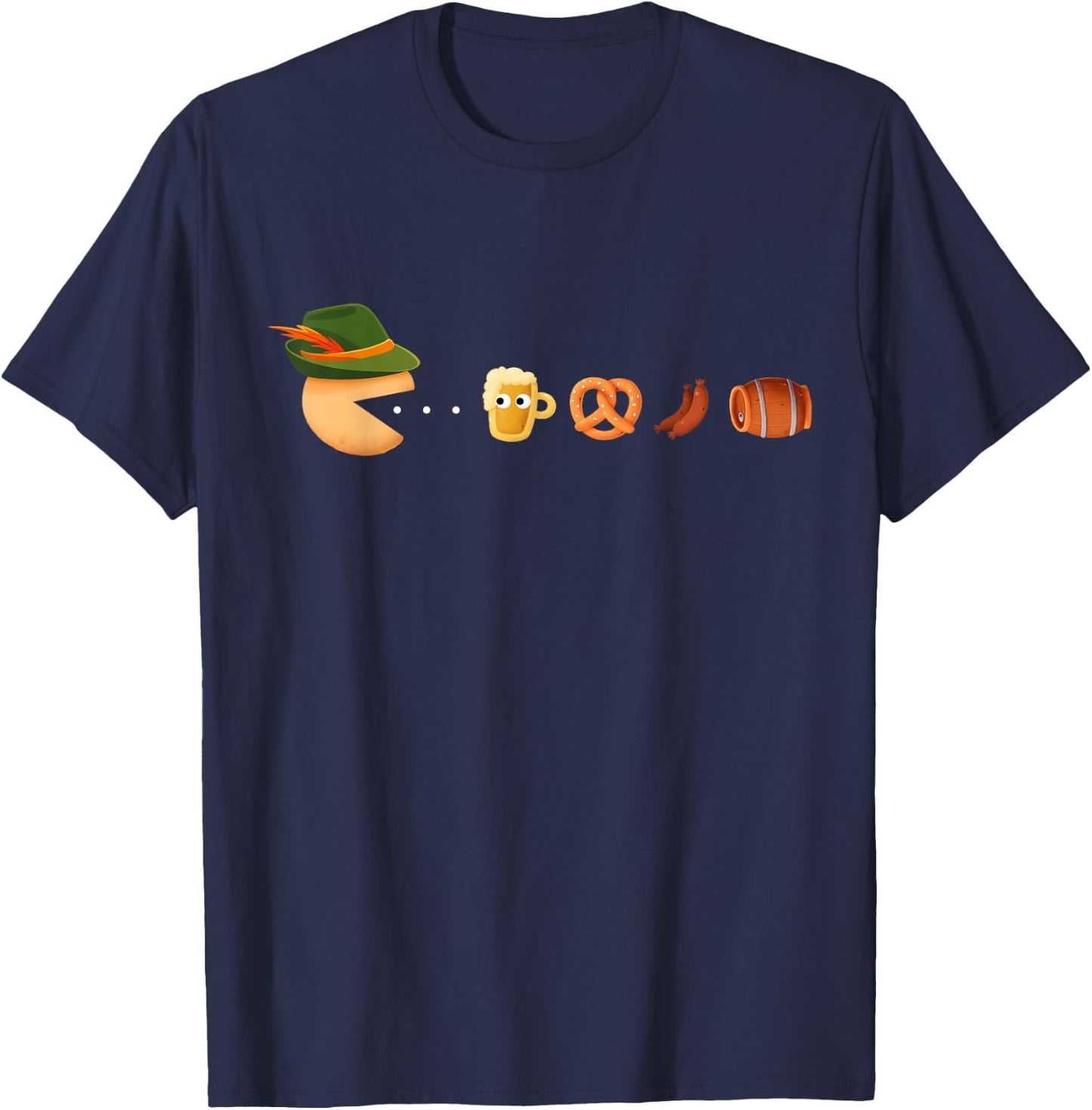 Funny Oktoberfest Gamer, Beer Festival, German Beer Drinking T-Shirt - T-Shirt | Navy