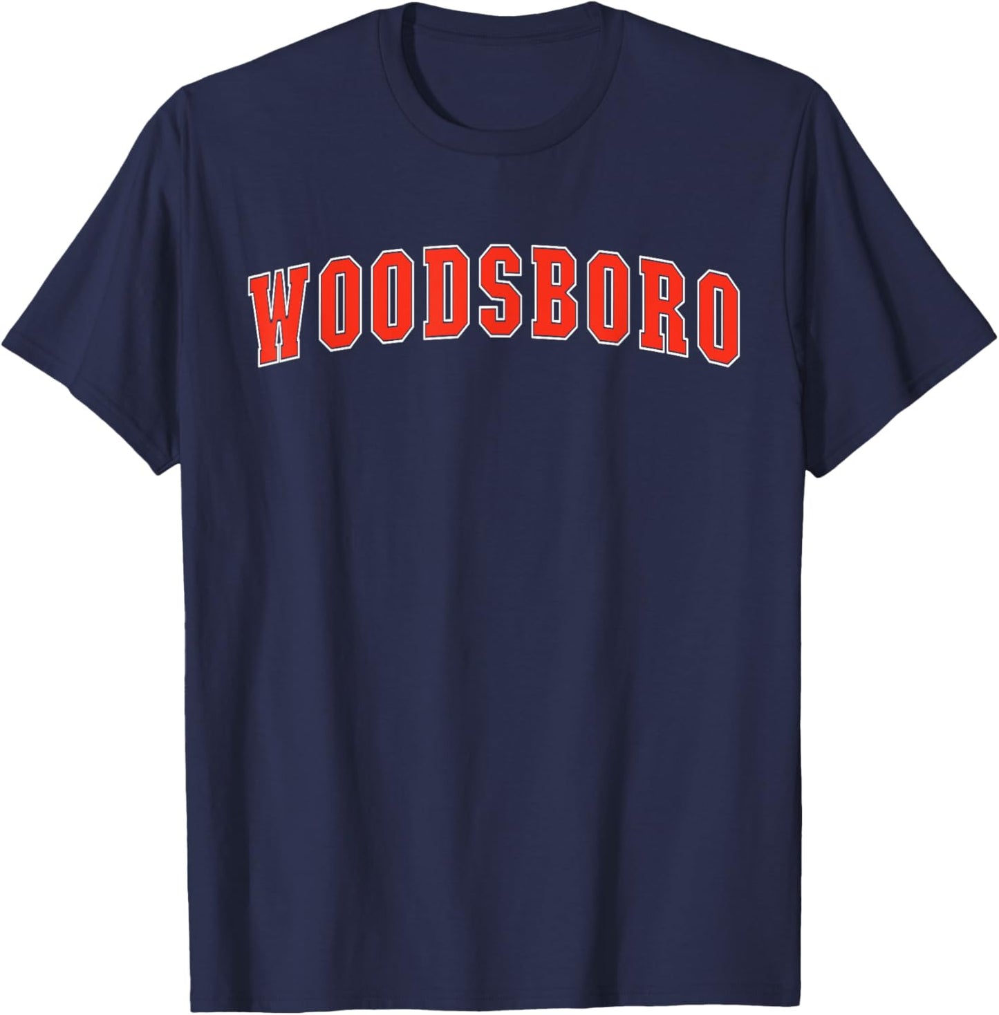 Woodsboro Texas TX College Style Red Text Woodsboro T-Shirt - T-Shirt | Navy