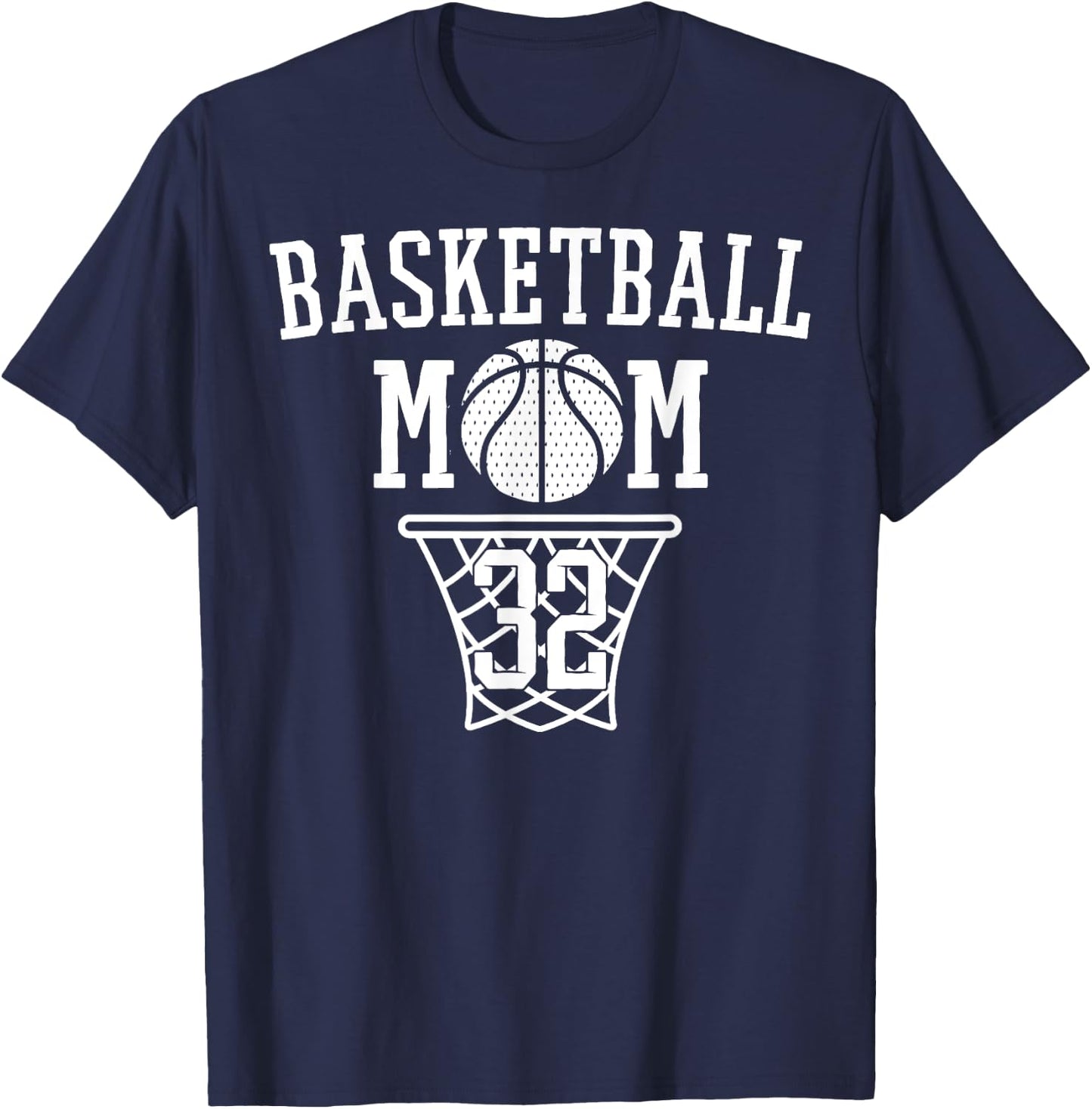 That's My Boy #32 Basketball Jersey Number 32 Basketball Mom T-Shirt - T-Shirt | Navy