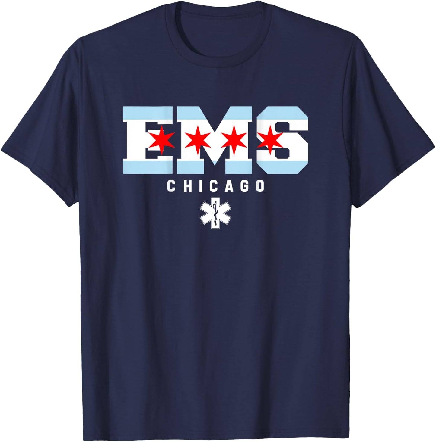 Chicago Illinois EMS Emergency Medical Services EMT Duty T-Shirt - T-Shirt | Navy