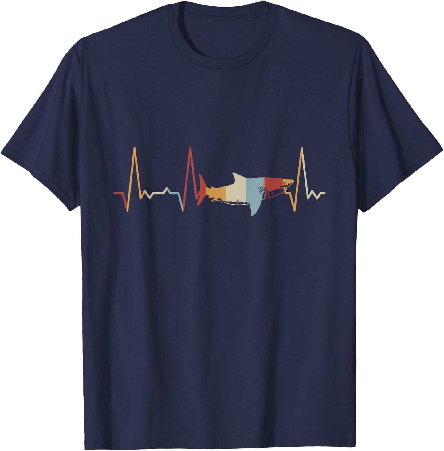 Heartbeat Shark T-Shirt - T-Shirt | Navy