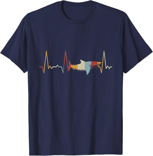 Heartbeat Shark T-Shirt - T-Shirt | Navy