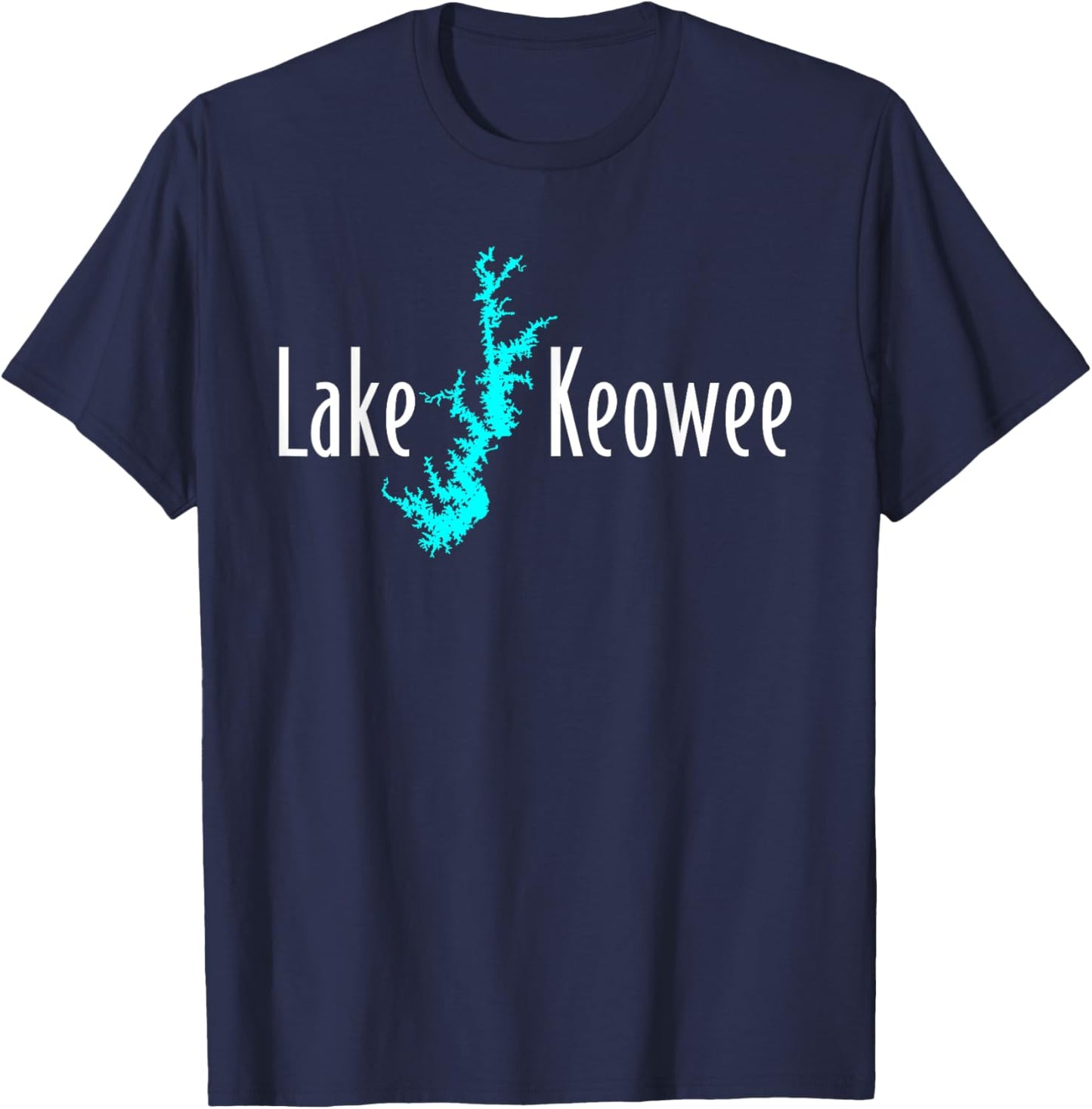 Minimalist Lake Keowee - South Carolina T-Shirt - T-Shirt | Navy