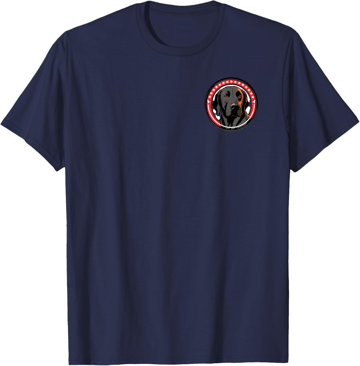 Labrador Duck Hunting Waterfowl Hunter Dog American Flag T-Shirt - T-Shirt | Navy