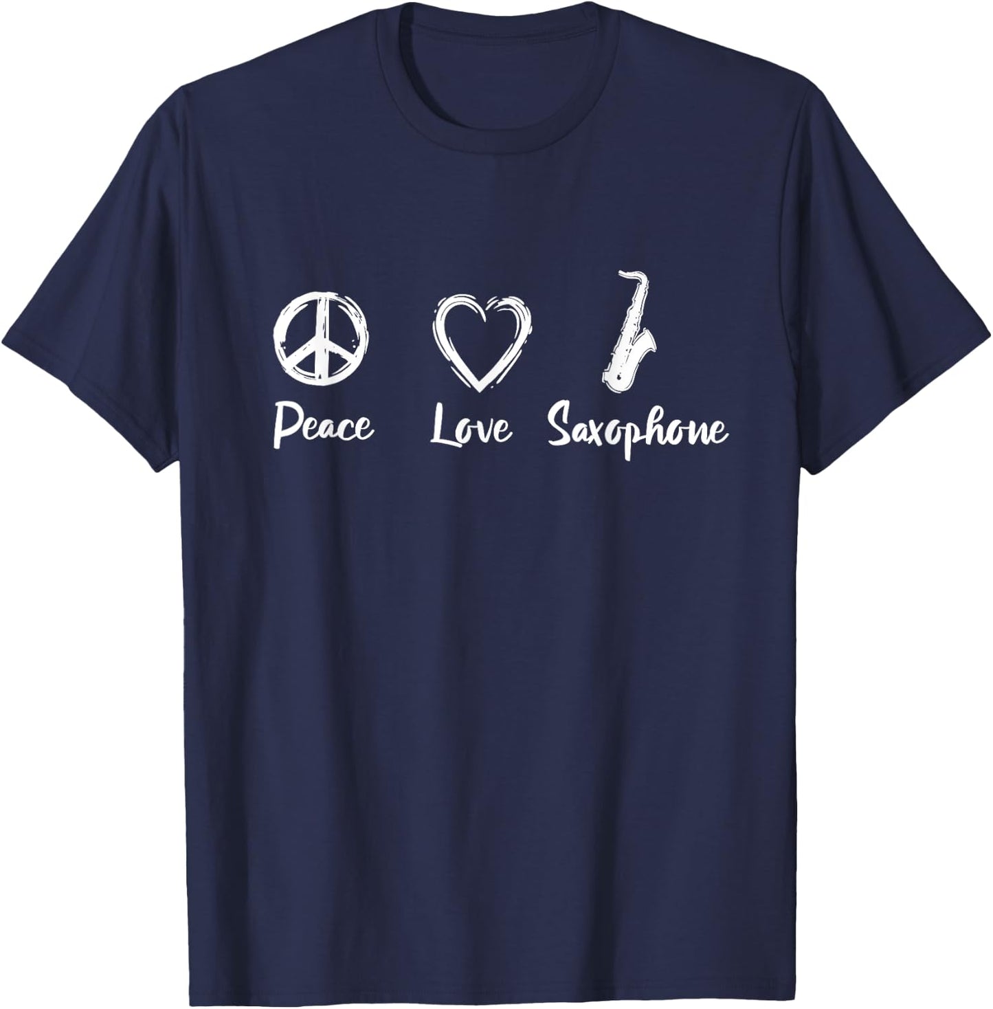 Saxophone Love Saxophonist Reed Instrument T-Shirt - T-Shirt | Navy