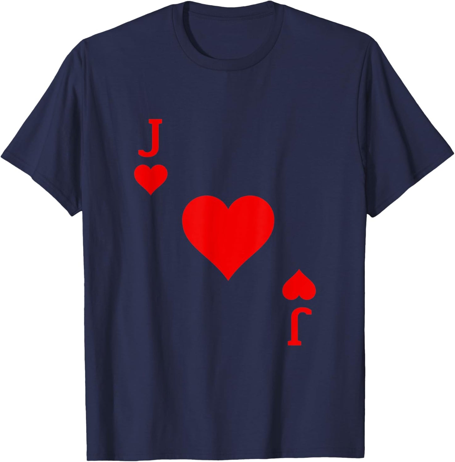 Jack of Hearts Deck of Cards Carnival Halloween Costume T-Shirt - T-Shirt | Navy